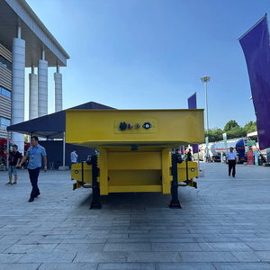Semi-remorque Lowboy à 3 essieux des fabricants chinois pour camion lourd transportant la grue pelle lit bas caméra arrière prix du carburant Diesel - Product Image 5