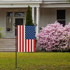 Индивидуальные американские садовые флаги 30*45 см, двухсторонний яркий цвет, патриотический открытый флаг США, Садовый флаг, стойка