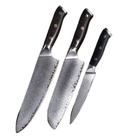 Nouvelle arrivée 67 couches damas VG10 acier Chef Santoku couteau utilitaire ensemble G10 poignée ambidextre lave-vaisselle durable haut