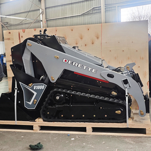 25Hp Diesel Derette V1000 Mini Skid Steer with EPA Kubota Engine Stand Behind Mini Compact Crawler <strong>Loader</strong>