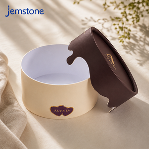 Custom Printed Food-Grade Cylindrical Cardboard Cheesecake Box Kraft Paper Tube Packaging <b>Container</b> With Unique Dripping Lid - Product Image 3