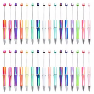 Bolígrafos de Plástico Creativos Hechos a Mano al por Mayor, Bolígrafos con Cuentas de Silicona Acrílica con Degradado UV, Accesorios para Bolígrafos - Product Image 1