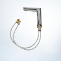 Robinet de lavabo à capteur tactile et à induction sans contact avec affichage numérique LED, double commande, économie d'énergie, monotrou