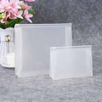 Emballage de vêtements en PVC transparent pochette de sac à fermeture éclair en plastique maquillage cosmétique sacs à glissière à fermeture éclair logo personnalisé avec fermeture éclair