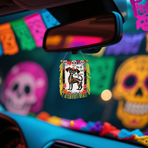 Banderas Miniatura para Coche del Día de Muertos en México, con Ventosa para Colgar en Ventanas - Product Image 3