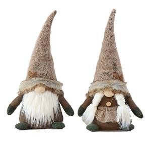Gnomes Assis Assortis Homme/Femme avec Chapeau Marron H 51CM - Product Image 1