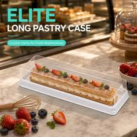 Boîte à gâteau rectangulaire en plastique PET transparente jetable avec couvercle pour salade, hamburger, pain, fruits, crème, pâtisserie, emballage de boulangerie