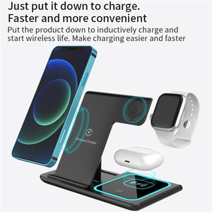 <span class=keywords><strong>Chargeur</strong></span> sans fil intelligent multi-<span class=keywords><strong>induction</strong></span> QI 3 en 1 15W le plus vendu <span class=keywords><strong>pour</strong></span> <span class=keywords><strong>iPhone</strong></span>, téléphones Android et écouteurs - Product Image 3