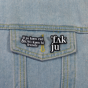 Simboli fonetici spille smalto spille se si può leggere questo siamo amici spilla risvolto gioielli regalo per linguista - Product Image 1