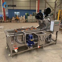 Industriële groente- en fruitwasmachine met motor en pomp voor het reinigen van sojabonen en maïs