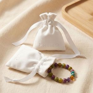 Pochette en velours pour pierres précieuses, sac à cordon personnalisé pour gemmes, dés de guérison, cartes de tarot, emballage de produits spirituels - Product Image 2
