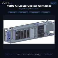 Centre de données conteneurisé clé en main 40HC à refroidissement liquide pour ferme de serveurs GPU et cluster HPC