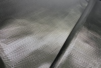 Tissu en para-aramide aluminisé / Feuille de revêtement en aluminium ignifuge / Revêtement ignifuge pour vêtements de travail, résistant à l'eau pour les voitures