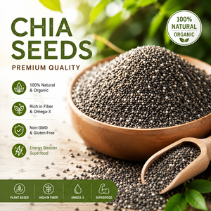 Semi di Chia Biologici all'Ingrosso Direttamente dalla Fabbrica, Confezionamento Personalizzato OEM Disponibile, i Distributori Possono Personalizzare <span class=keywords><strong>Etichette</strong></span> e Sacchetti Sottovuoto - Product Image 1