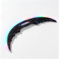 Épée lumineuse 2-en-1 double lame, rechargeable par USB, avec effets sonores, accessoire de cosplay d'Halloween pour enfants