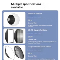 Kit Softbox 60x90cm pour Studio, Boîte à Lumière, Lumière d'Appoint 100-180W et Trépied, Diffuseur de Flash Photo, Accessoires d'Éclairage pour Appareil Photo