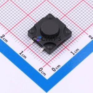 TS018A-TBY1FH6.0 Tactile Switch SMD-4P,12x12mm Switch Single Pole Single Throw Round Button 2.5N Vertical Mount - Product Image 1