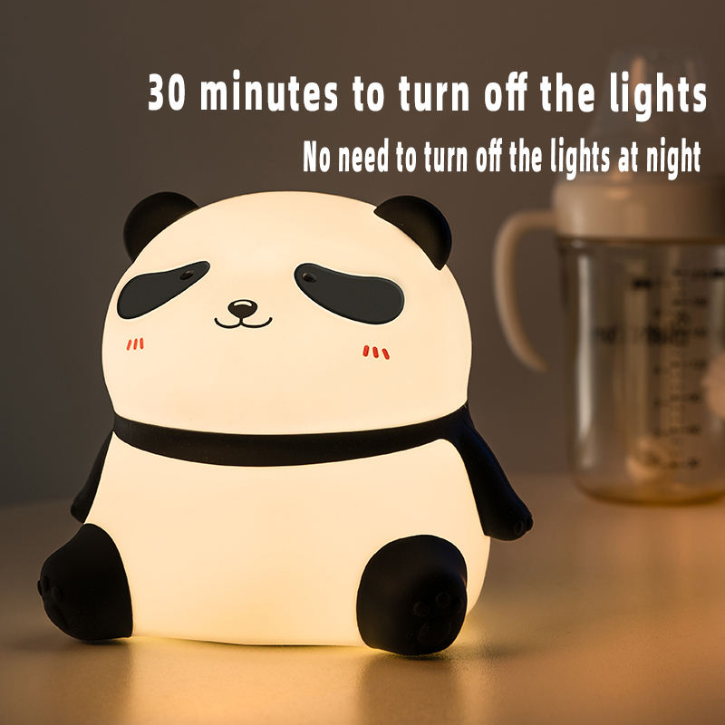 Cute Healing Panda LED Lamp with Soft Restful Light for Children Room and Peaceful Nights Touch Light