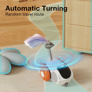 Juguetes automáticos para gatos, bromas inteligentes interactivas para mascotas, pluma rápida, cola, accesorios para gatos de interior, juguete electrónico para mascotas - Product Image 3