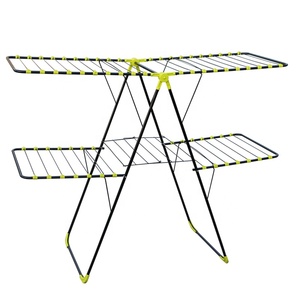 Factory Price Foldable Iron <strong>Cloth</strong> Holder Clothes Drying <strong>Rack</strong> <strong>Stand</strong> - Product Image 2