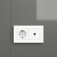 Prise électrique Delviz, Module personnalisable, prise de câble de réseau d'ordinateur européenne RJ45, prise d'alimentation murale Standard ue 16A