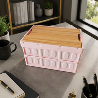 Boîte de rangement murale transparente pliable, organisateur domestique en plastique empilable, caisse de rangement pour placard et armoire, fournisseur