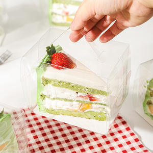 Caja de Embalaje para Rebanadas de Mousse, Caja Transparente para Transportar Pasteles Mille-Feuille de 6/8 Pulgadas - Product Image 4