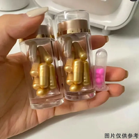 Capsules de Complexe Herbal Doré Électroplaqué de Luxe – Extrait Végétal Naturel pour l'Éclat Quotidien de la Peau et les Soins Corporels – Bien-être Féminin