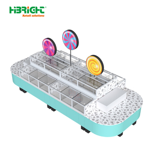 Étagère de présentation de bonbons pour supermarché personnalisée avec boîte lumineuse LED et compartiments en acrylique pour magasin de détail - Product Image 3