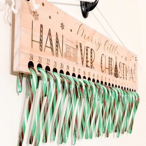 Zucchero filato conto alla rovescia fino a Natale: cabina di Babbo Natale in segno di legno <span class=keywords><strong>Hanover</strong></span>-insegna in legno fatta a mano per decorazioni natalizie - Product Image 3