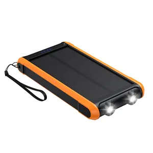 Waterdichte Back Up Batterij Solar 10000 Mah Power Bank IP67 Rate Snel Opladen Externe Batterij Met Dual 2.1A Uitgang