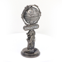 Sculpture de conception de logo personnalisée, modèle 3D, souvenir du Merlion de Singapour, petite figurine en alliage de zinc