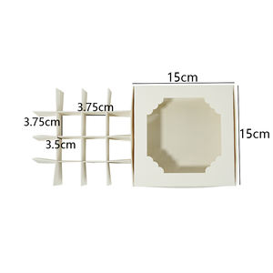 Boîte pliable en plastique, emballage de chocolat, 16 cellules, jetable, 15x15x3.5cm, 500 pièces - Product Image 6