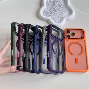 Película de lente de cubierta completa, soporte de acrílico esmerilado mate translúcido, funda de teléfono magnética para <span class=keywords><strong>iPhone</strong></span> 17 16 15 14 <span class=keywords><strong>13</strong></span> <span class=keywords><strong>12</strong></span> <span class=keywords><strong>Pro</strong></span> <span class=keywords><strong>Max</strong></span> Plus Air - Product Image 5