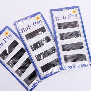 Siyah basit bobby pin gelin kristal kaplamalı mektubu takı toptan saç tokası - Product Image 1