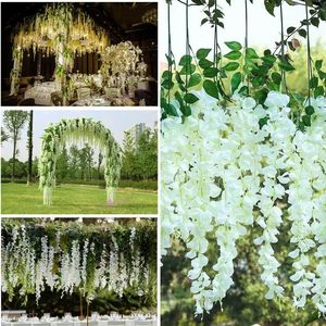 Ghirlanda di <span class=keywords><strong>Glicine</strong></span> Artificiale in Seta, 12 Pezzi Grandi, Fiori Pendenti, Decorazione <span class=keywords><strong>per</strong></span> Soffitti di Matrimoni - Vendita Calda - Product Image 3