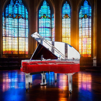 Piano professionnel de luxe en cristal acrylique transparent mécanique à 88 touches de haute qualité à prix compétitif