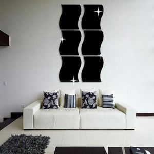 Wave <b>Mirror</b> Wall <b>Stickers</b> Home Decoration Diy Art Wave <b>Mirror</b> Wall <b>Stickers</b> Wall <b>Stickers</b> Home Decor Living Room <b>Mirror</b> - Product Image 4