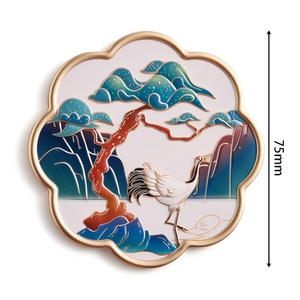 Fashion Flower Shape Vantage Single <b>Mirror</b> Soft Enamel Metal <b>Handheld</b> <b>Mirror</b> - Product Image 2