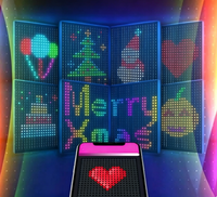 Rideau lumineux LED intelligent à pixels, alimentation USB, contrôle par application, motifs personnalisables pour la décoration intérieure, les fêtes, les chambres, les murs, les fenêtres et les magasins
