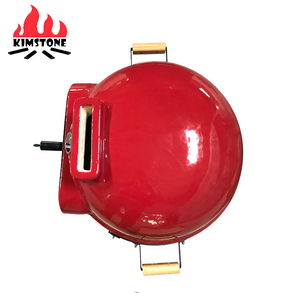 KIMSTONE-parrilla automática para quemar madera, barbacoa, horno de humo, Pizza, pequeño, cerámica, madera, jardín, con plato grande para Pizza - Product Image 3