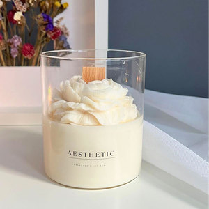 Tùy Chỉnh Hương Thơm Nến Oud Tăng Hoa Mẫu Đơn Sinh Thái Thân Thiện Với Hộp Quà Tặng Nến Ủng Hộ Đám Cưới Trắng Hoa Nến Với Tên Tag - Product Image 2