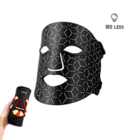 Masque facial et cervical en silicone LED professionnel personnalisé à 7 couleurs, thérapie par lumière rouge, bleue et infrarouge 850 nm, masque en silicone de qualité alimentaire