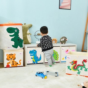 定制安全材料多功能储物盒可折叠刺绣图案垃圾桶收纳器低最小起订量 - Product Image 1