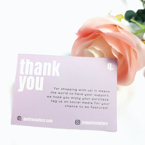 Tùy Chỉnh Thiết Kế Thương Hiệu Hai Mặt In Ấn Cảm Ơn Bạn Thẻ Bưu Thiếp Kinh Doanh Cảm Ơn Bạn Thẻ - Product Image 3