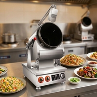 SEMIKRON Robot de cuisson intelligent à gaz pour wok, machine commerciale automatique de type tambour à flamme directe en acier inoxydable