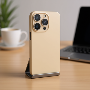 Carcasa Dorada para iPhone 16 Pro Max con Soporte Metálico Integrado y Protección de Lente - Product Image 2