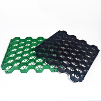 Grille d'herbe HDPE noire pour le renforcement de l'allée empêche l'orniérage et le compactage du sol au fil du temps