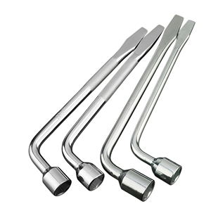 Clé à démontage de pneus en L, douille hexagonale, clé plate, clé à douille en acier au carbone chromé zinc, clé Luodao, pour un travail facilité - Product Image 1