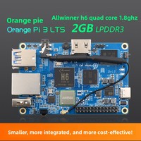 Carte de développement Orange Pi 3 LTS, puce Quanzhi H6, alimentation de type C, boîtier noir transparent, dissipateur thermique en cuivre
